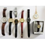 A silver bangle, three Sekonda quartz wristwatches and other items