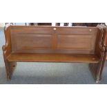 To be sold on behalf of St. Peters Church, Rowley, a Victorian pitch pine pew, length 157 cm