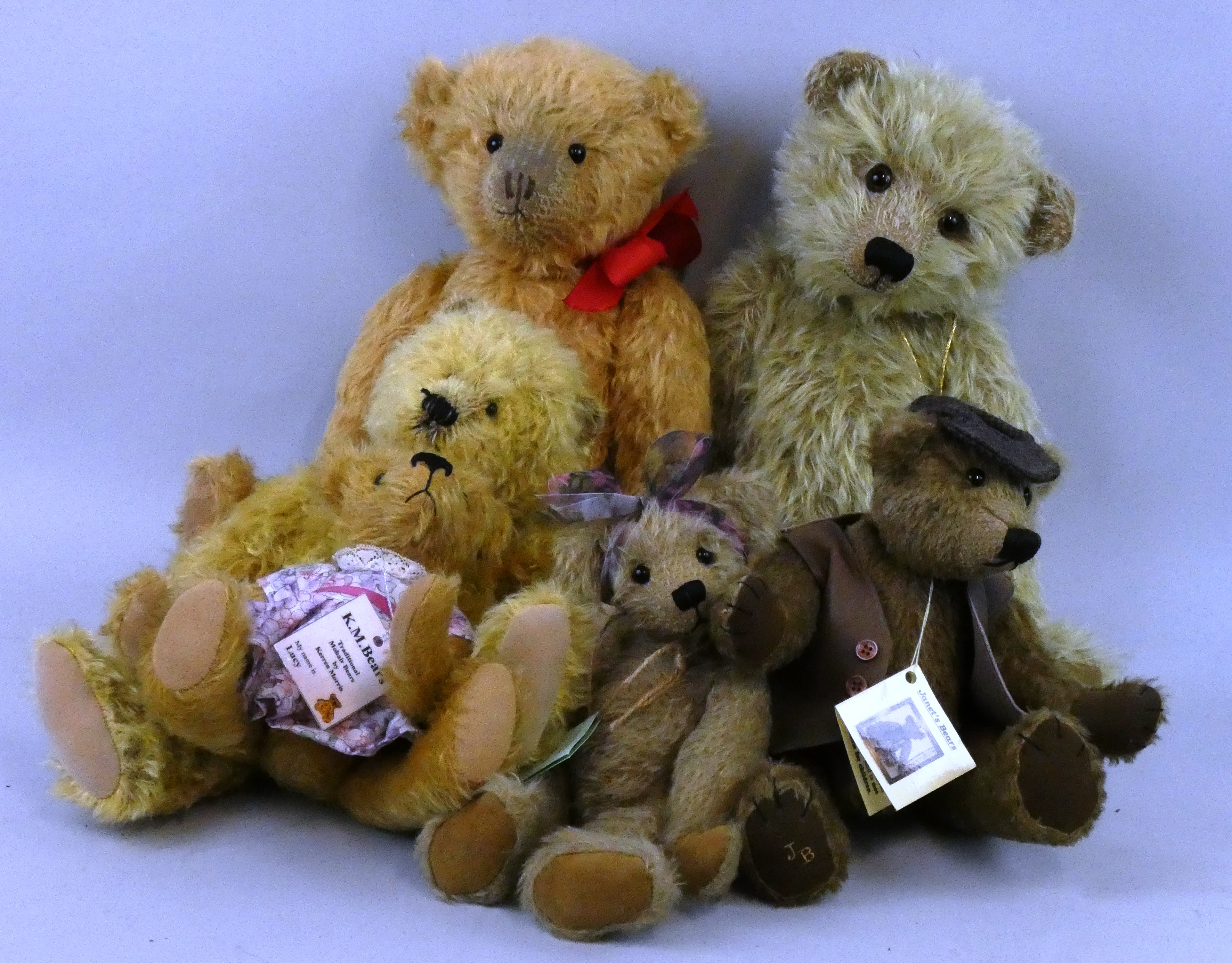 Suzy Bears, 'Theodore', 'Norbeary', 'Liam' and 'Fudge', Browne Bears 'Sally' and 'Lucy', Janet's