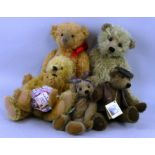 Suzy Bears, 'Theodore', 'Norbeary', 'Liam' and 'Fudge', Browne Bears 'Sally' and 'Lucy', Janet's