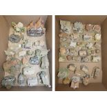 Approximately fifty unboxed Lilliput Lane models