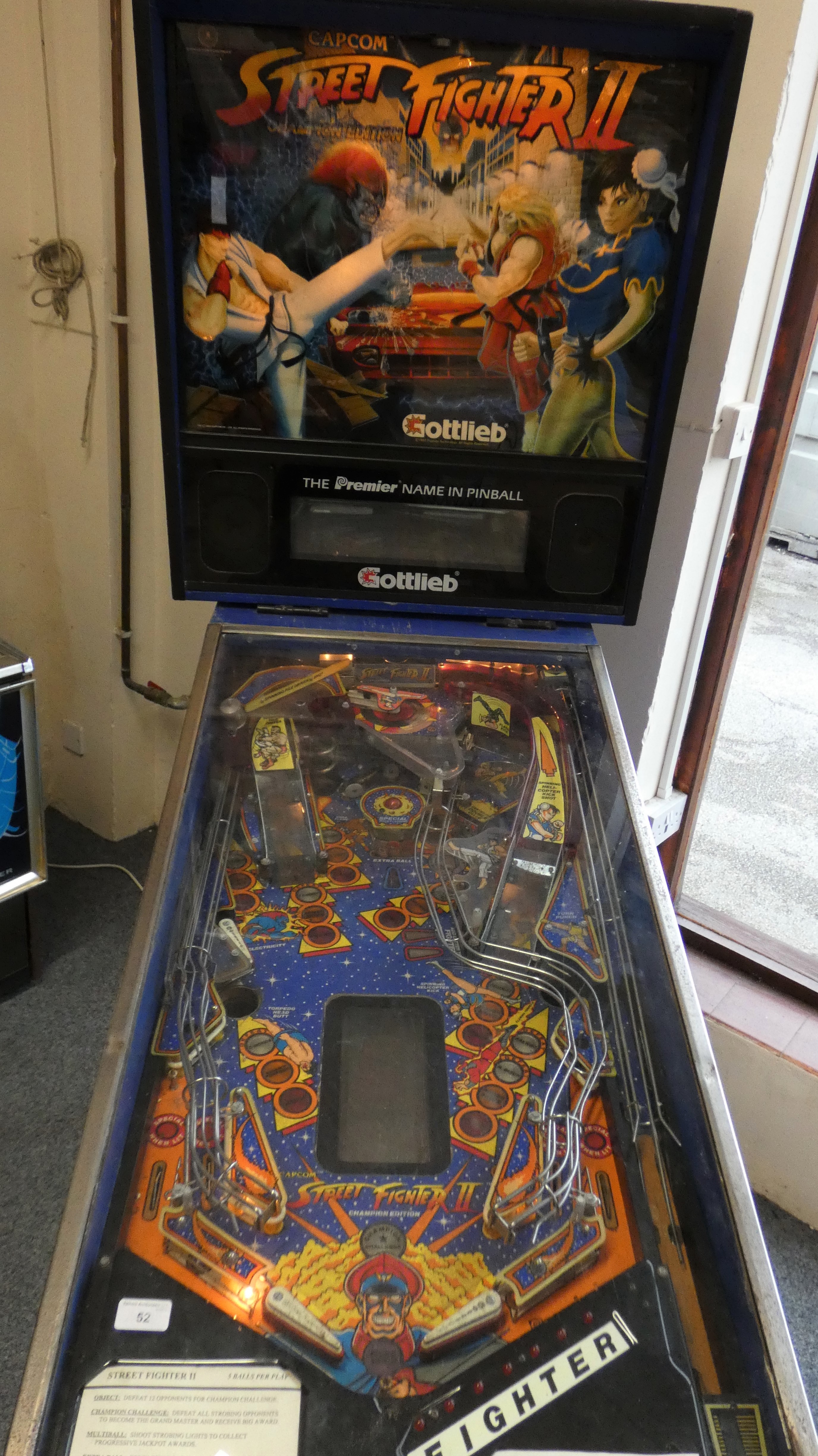 A Capcom pinball machine 'Street Fighter 2' circa 1992, 131 cm long x 68 cm wide x 195 cm tall - Image 2 of 5