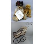 A Victorian style child's pram, Bygone Bear 'Christopher Perkins', Beatrix Potter book 'Beatrix