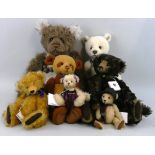 Lenny bears, 'Romy', 'Orton', 'Benny' and 'Rocky' together with three Charlie bears