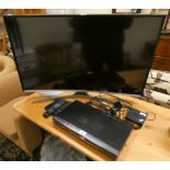 A Samsung 40" LED television, model No. UE40J6300AK, an LG DVD recorder, model No. DRT389H, an