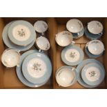 A Royal Doulton Rose Elegans pattern part dinner service in two boxes