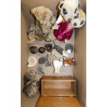 Miscellaneous including a distressed mohair bear by Amanda Hugh, two meerkat bears, Yakov and