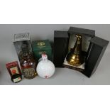 Whyte and Mckay, pot still decanter, 12 year old blend, case, Old St. Andrews Clubhouse, blend,