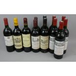 Mixed red case of twelve bottles, Chat. du Junta, Haut - Medoc, 1993 x 5, Chat. Saint - Vincent,