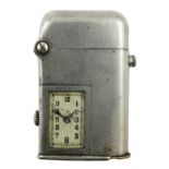 A Thoren's Art Deco electroplated combination watch/lighter, USA and British patents, c.1920,