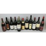 Mixed red case of twelve bottles, Imperial Gran Reserva, 1975 x 2, Domiane Labeye, 1976 x 1 and nine