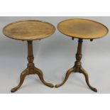 A 19th century mahogany tilt dish top tripod table, with turned column support, diameter 55 cm and