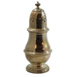 A silver sugar caster, by Richard Woodman Burbridge, for Harrods, London 1932, of baluster form,