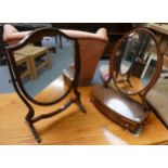 Two mahogany dressing mirrors