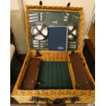 A full fitted wicker picnic basket (53cmx67cm) including extra cutlery set from Gelert