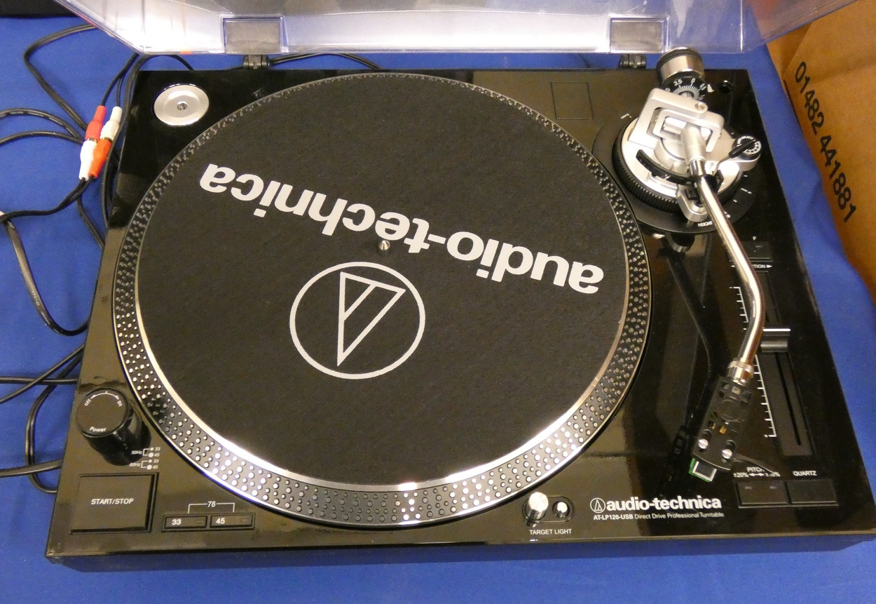 A Technica AT-LP 120-USB direct drive professional turn table.