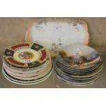 A selection of collectors wall plates from Royal Albert, Furstenberg, etc.