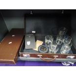 A selection of Masonic regalia including glasses year book etc