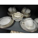 A part tea service by Taylor and Kent in the Honiton pattern