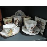 A selection of Royal coronation wares and similar including tea cups and saucers