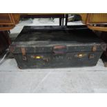A vintage luggage trunk