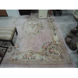 A Chinese style rug having pink ground