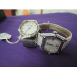 Two ladies fashion wrist watches by Bering and Briel, having crystal decoration