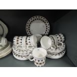 A part dinner service by Hostess Tableware in the Black Velvet pattern