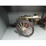 A scale model Hartford cannon or Gatling gun with moving mechanism