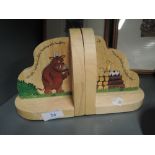 A pair of childs book ends for the Gruffalo by Rainbow designs 2011