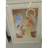 A full colour print after Scott Coulston 1192/2000 depicting angel and stalk with child