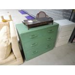 A vintage painted chest of two over two drawers