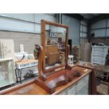 A Victorian mahogany toilet mirror