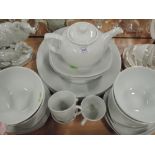 A selection of kitchen ware ceramics by Ikea including tea pot etc