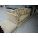 A large mustard Knowle style settee
