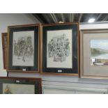 A selection of original water colour landscapes and two Victorian style prints