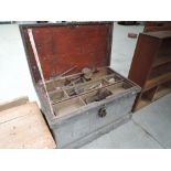 A vintage tool chest and contents