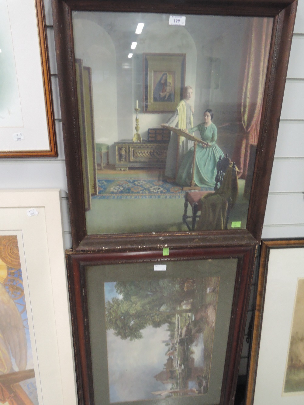 A selection of vintage prints with period style frames