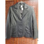 A ladies blue leather jacket from Lakeland.size 10