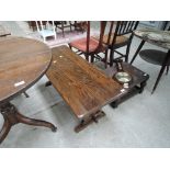 An oak coffee table