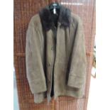 A mens brown vintage sheepskin coat, large size ,great condition.