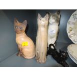 A selection of cat figures and figurines
