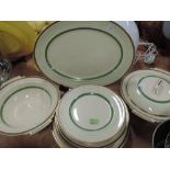 A selection of dinner and serving plates by Johnson bros in the Victorian pattern