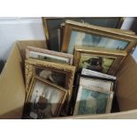A selection of miniature oil paintings and needle works etc