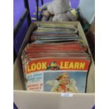 A selection of childs Look and learn magazines from year 1962/1972 and 1973