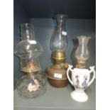 A selection of oil lamps and burners