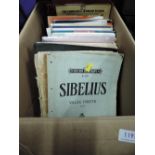 A box of sheet music, mainly classical