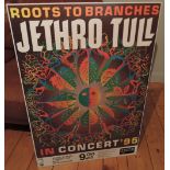 A large Jethro Tull 95 German poster on board, nice item