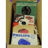 Large box of mixed 150 mixed 45's - mainly 60's - plus other eras - great shop stock - jukebox -