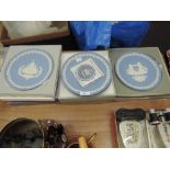 A selection of ceramic display plates by Wedgwood Jasperware